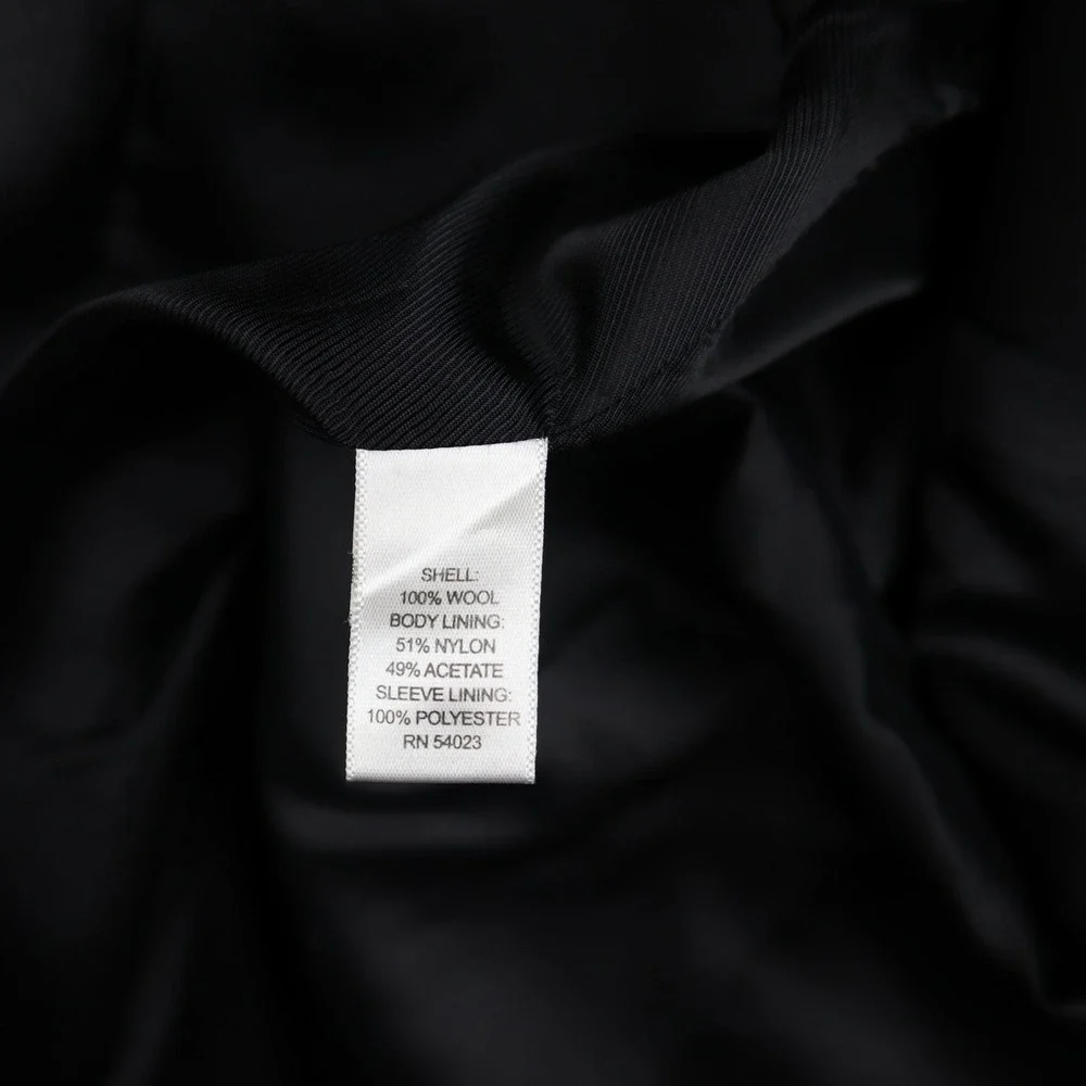 Banana Republic Blazer Mens 46R Tailored Fit Black Wool Lanificio F.lli Cerruti